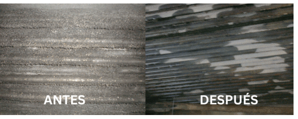 Comparación antes y después del acondicionamiento con celdas alotrópicas